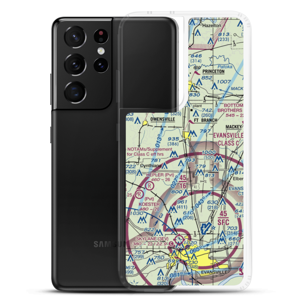 Thrust Industries Airport (8II3) VFR Sectional Samsung Case Samsung Galaxy S21 Ultra model shown