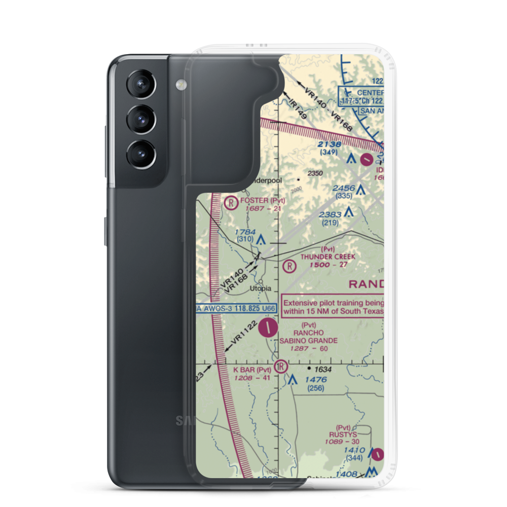 Thunder Creek Airport (95TA) VFR Sectional Samsung Case Samsung Galaxy S21 model shown