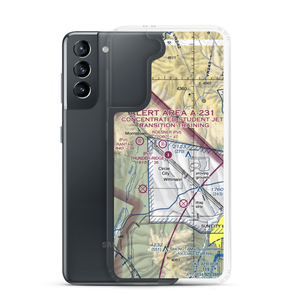 Thunder Ridge Airpark (AZ28) VFR Sectional Samsung Case Samsung Galaxy S21 model shown