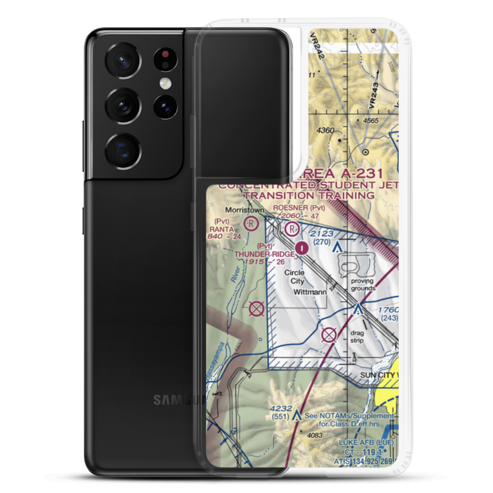 Thunder Ridge Airpark (AZ28) VFR Sectional Samsung Case Samsung Galaxy S21 Ultra model shown