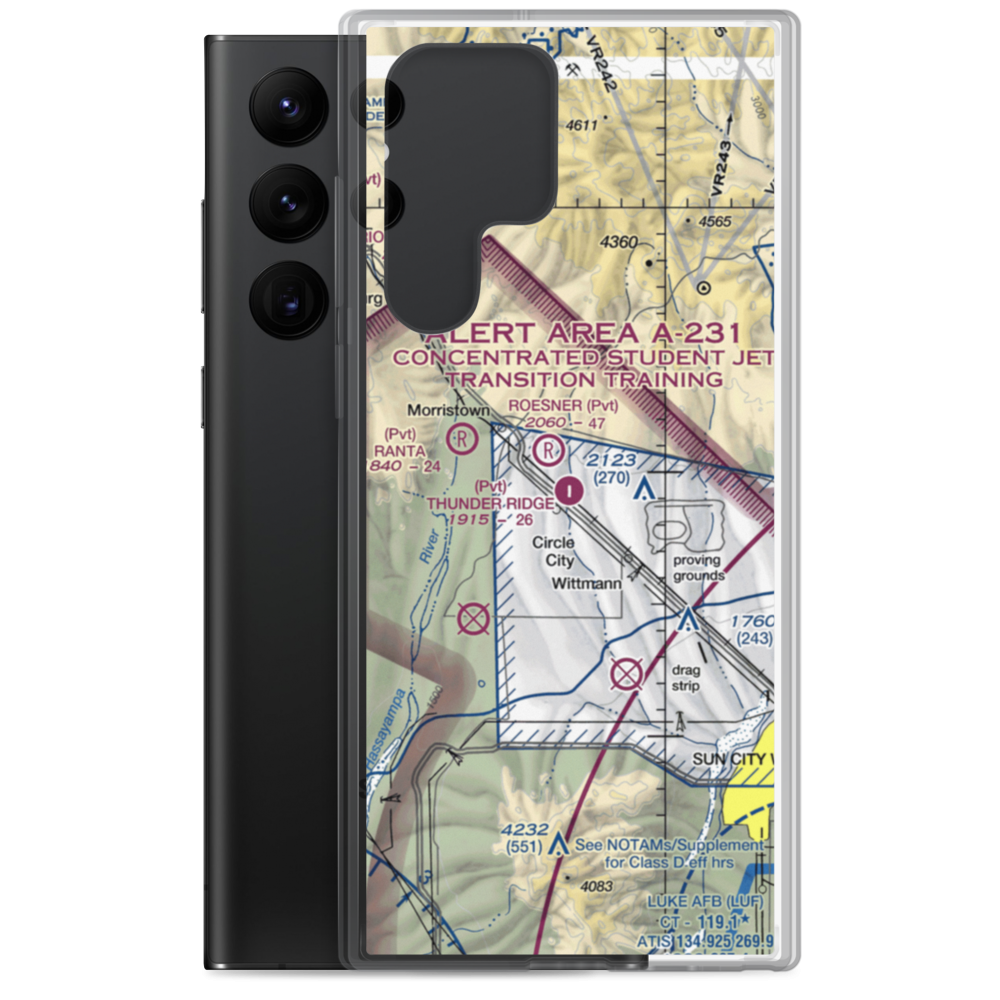 Thunder Ridge Airpark (AZ28) VFR Sectional Samsung Case Samsung Galaxy S22 Ultra model shown