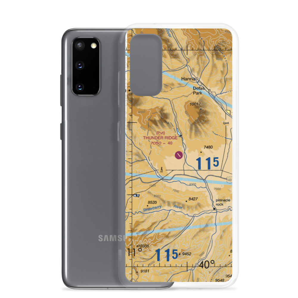 Thunder Ridge Airpark (UT83) VFR Sectional Samsung Case Samsung Galaxy S20 model shown