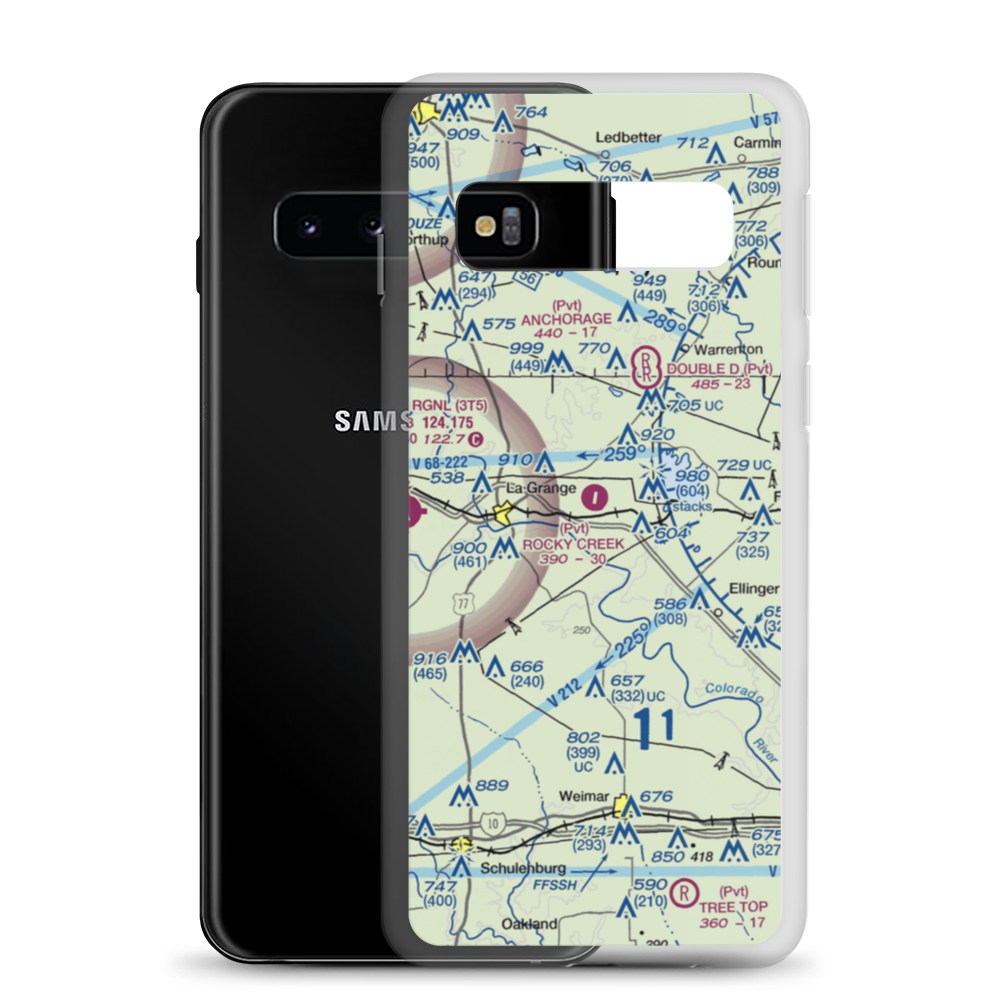 Thunderbird Southwest Airport (88TE) VFR Sectional Samsung Case Samsung Galaxy S10 model shown