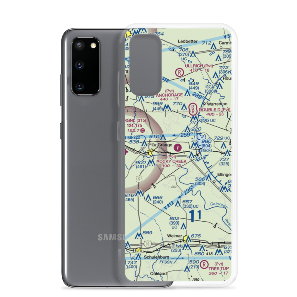 Thunderbird Southwest Airport (88TE) VFR Sectional Samsung Case Samsung Galaxy S20 model shown