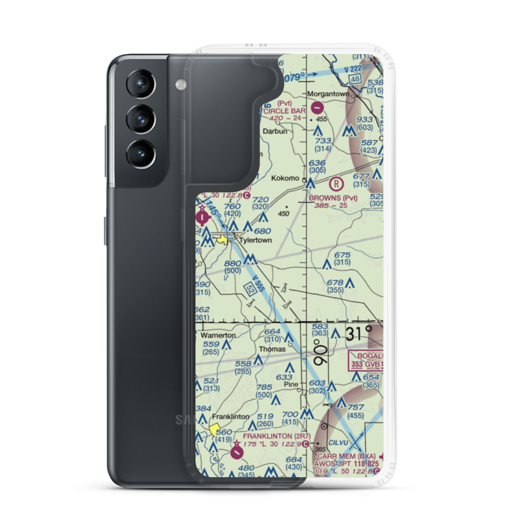Thunderfoot Ranch Airport (3MS2) VFR Sectional Samsung Case Samsung Galaxy S21 model shown