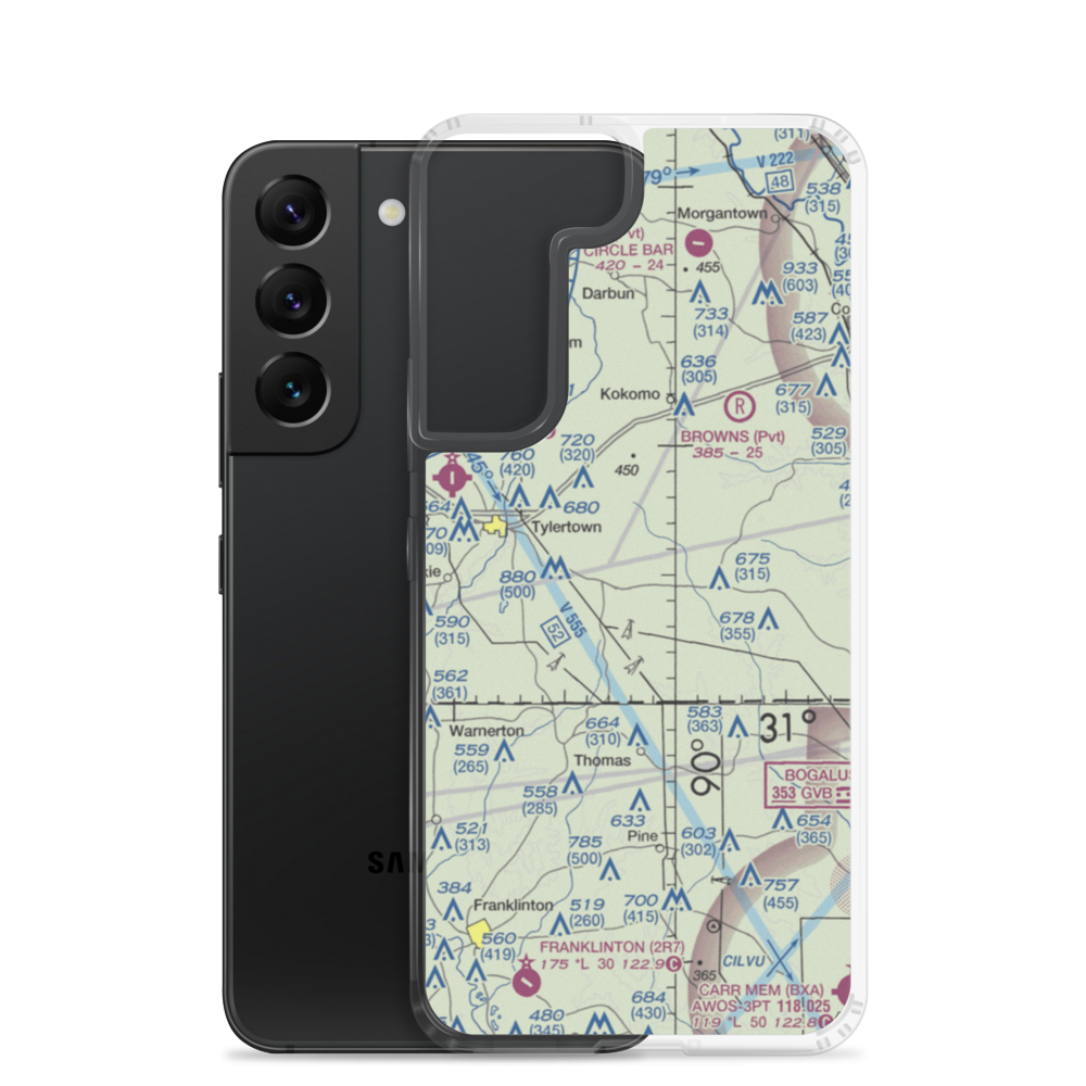 Thunderfoot Ranch Airport (3MS2) VFR Sectional Samsung Case Samsung Galaxy S22 model shown