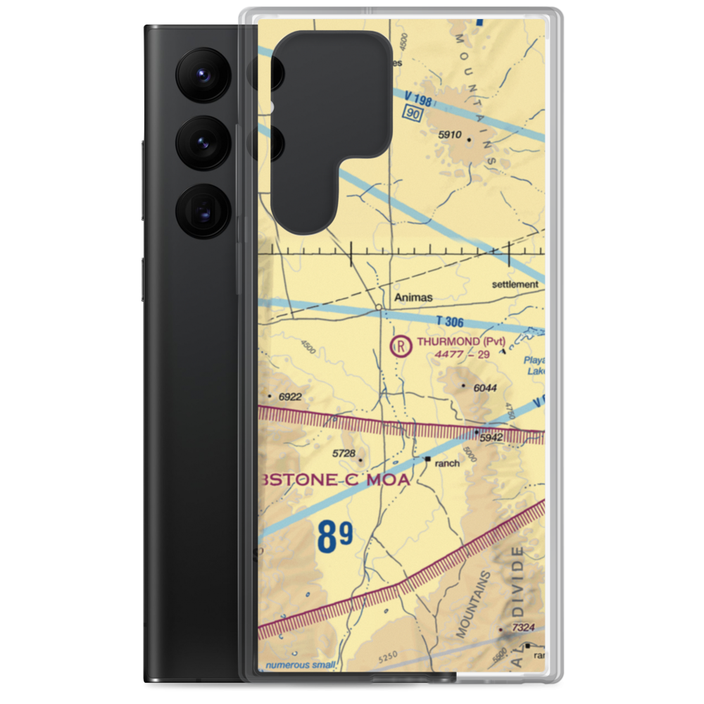 Thurmond Airport (NM12) VFR Sectional Samsung Case Samsung Galaxy S22 Ultra model shown