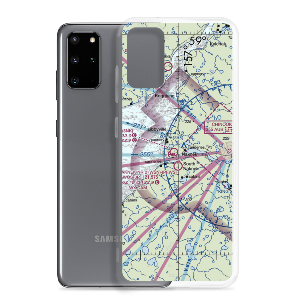Tibbetts Airport (4AK9) VFR Sectional Samsung Case Samsung Galaxy S20 Plus model shown