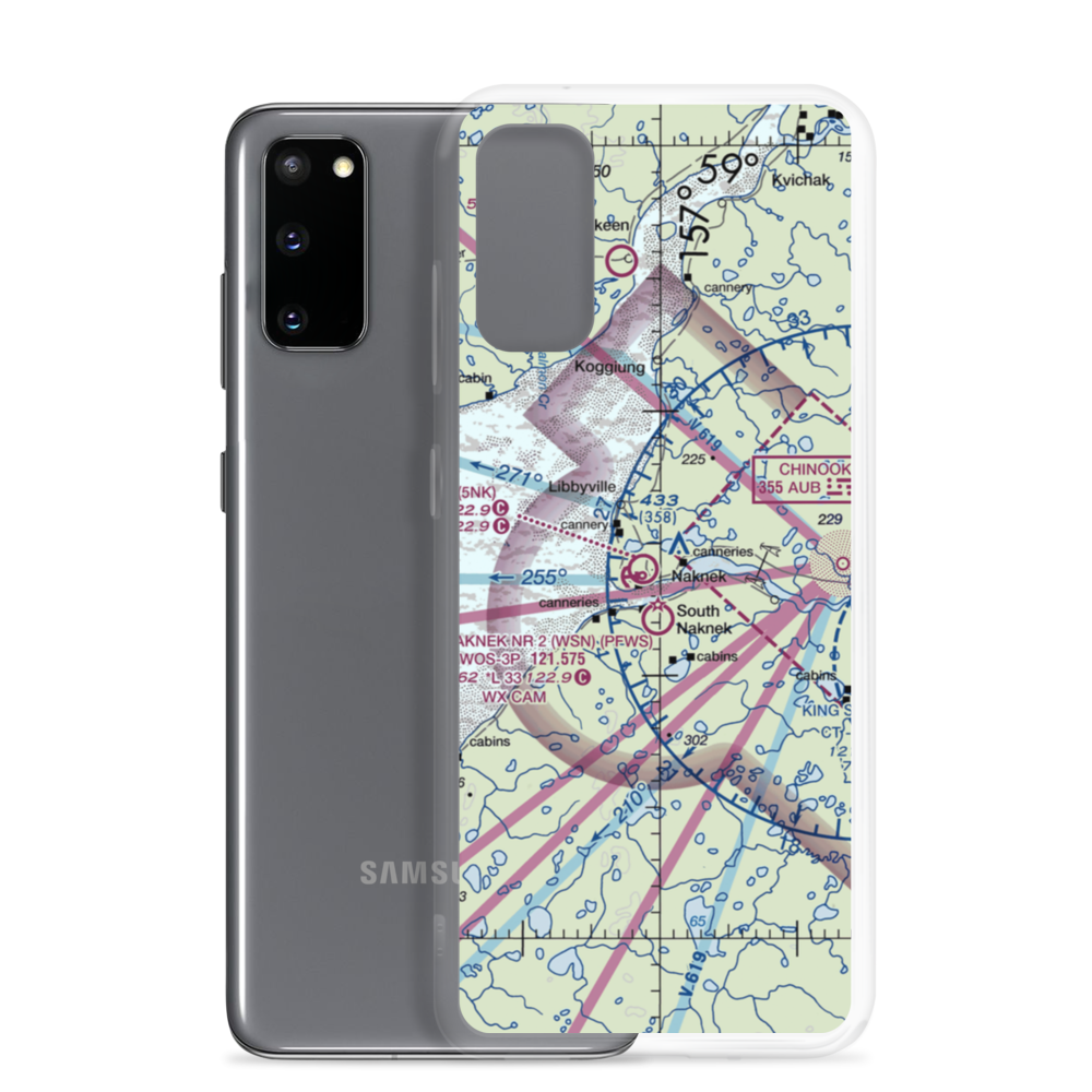 Tibbetts Airport (4AK9) VFR Sectional Samsung Case Samsung Galaxy S20 model shown