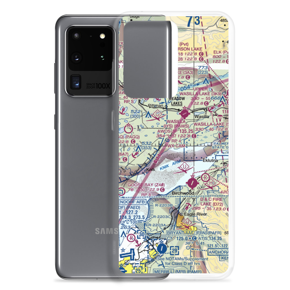 Tidewater Bluffs Airport (77AK) VFR Sectional Samsung Case Samsung Galaxy S20 Ultra model shown