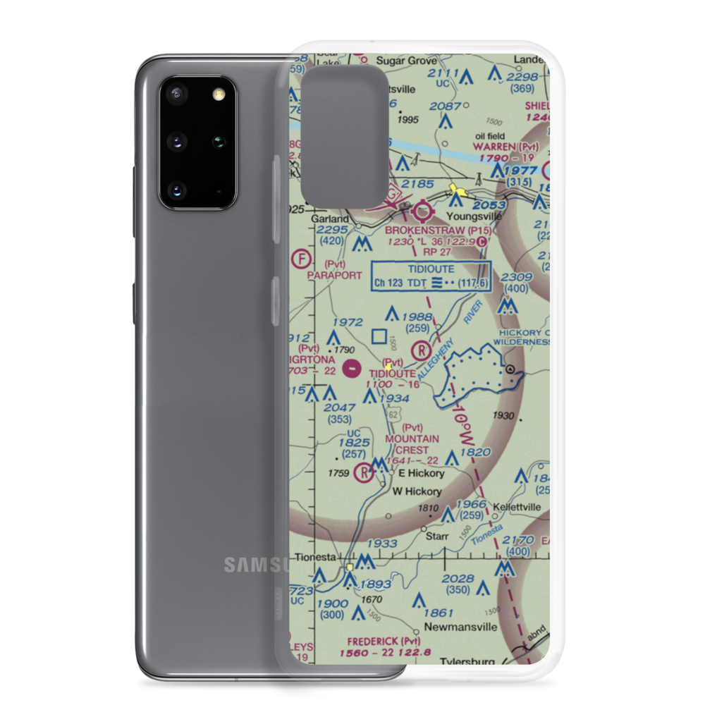 Tidioute Airport (PS61) VFR Sectional Samsung Case Samsung Galaxy S20 Plus model shown