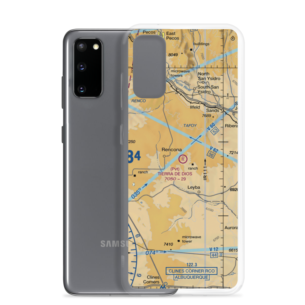 Tierra De Dios Airport (NM92) VFR Sectional Samsung Case Samsung Galaxy S20 model shown
