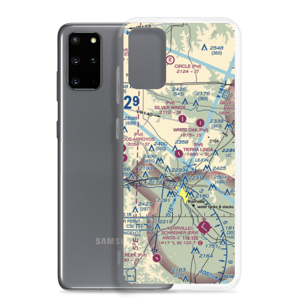 Tierra Linda Ranch Airport (60TE) VFR Sectional Samsung Case Samsung Galaxy S20 Plus model shown