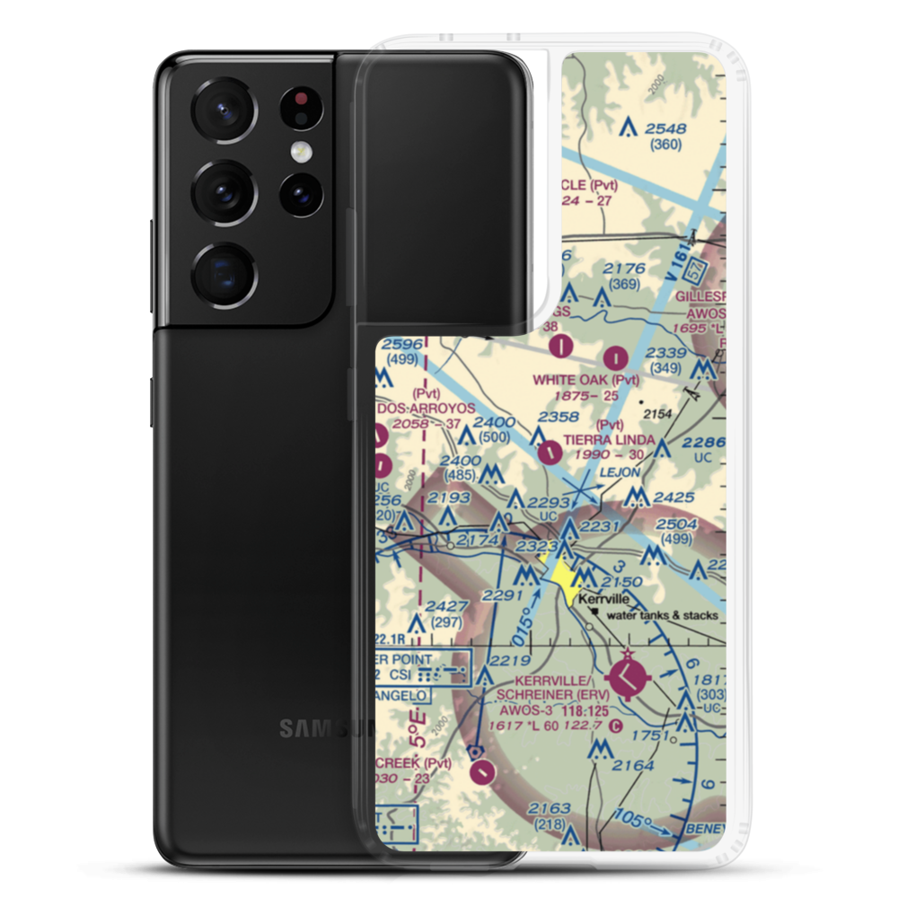 Tierra Linda Ranch Airport (60TE) VFR Sectional Samsung Case Samsung Galaxy S21 Ultra model shown