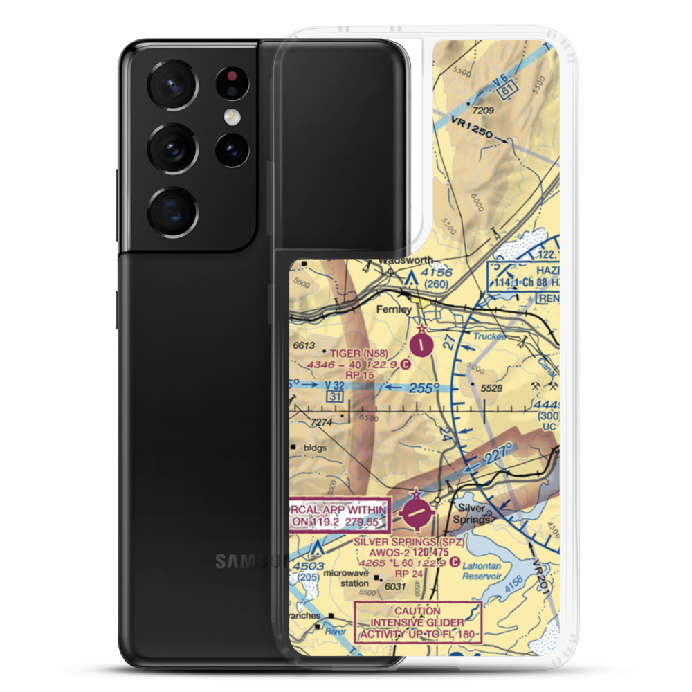 Tiger Field (N58) VFR Sectional Samsung Case Samsung Galaxy S21 Ultra model shown