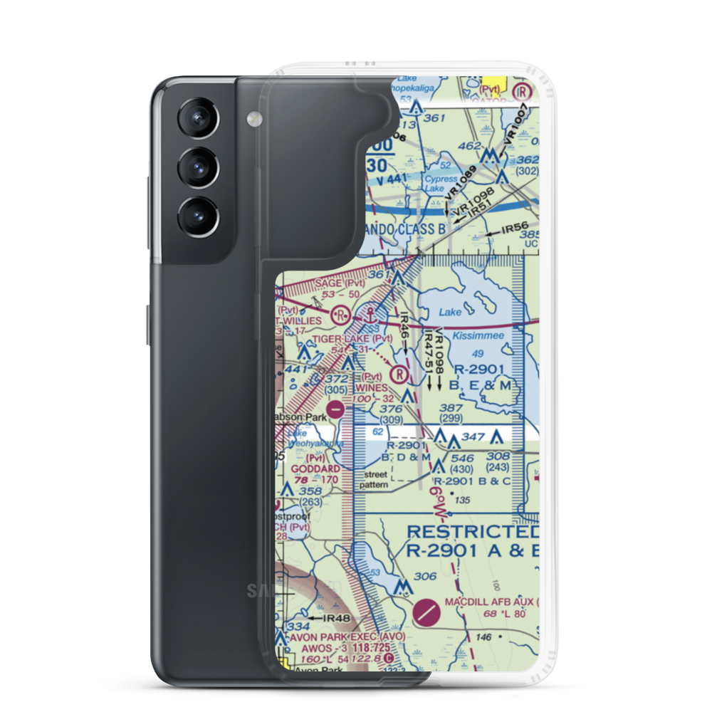 Tiger Lake Airport (2FL8) VFR Sectional Samsung Case Samsung Galaxy S21 model shown