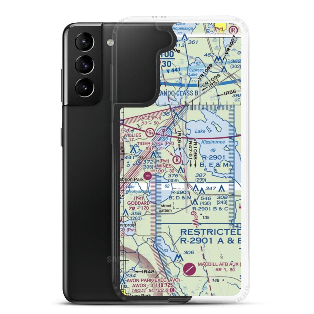 Tiger Lake Airport (2FL8) VFR Sectional Samsung Case Samsung Galaxy S21 Plus model shown