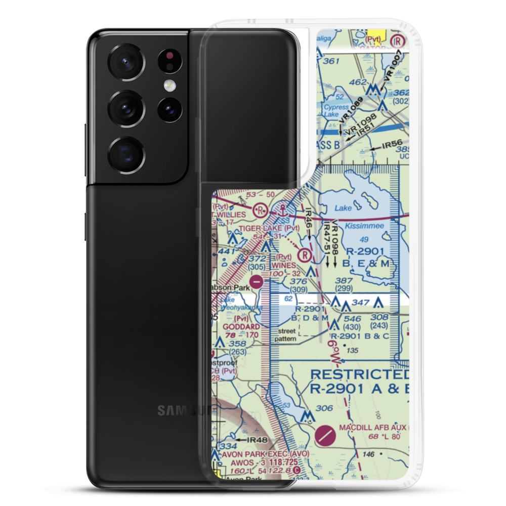 Tiger Lake Airport (2FL8) VFR Sectional Samsung Case Samsung Galaxy S21 Ultra model shown