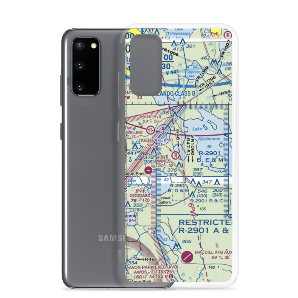 Tiger Lake Airport (2FL8) VFR Sectional Samsung Case Samsung Galaxy S20 model shown
