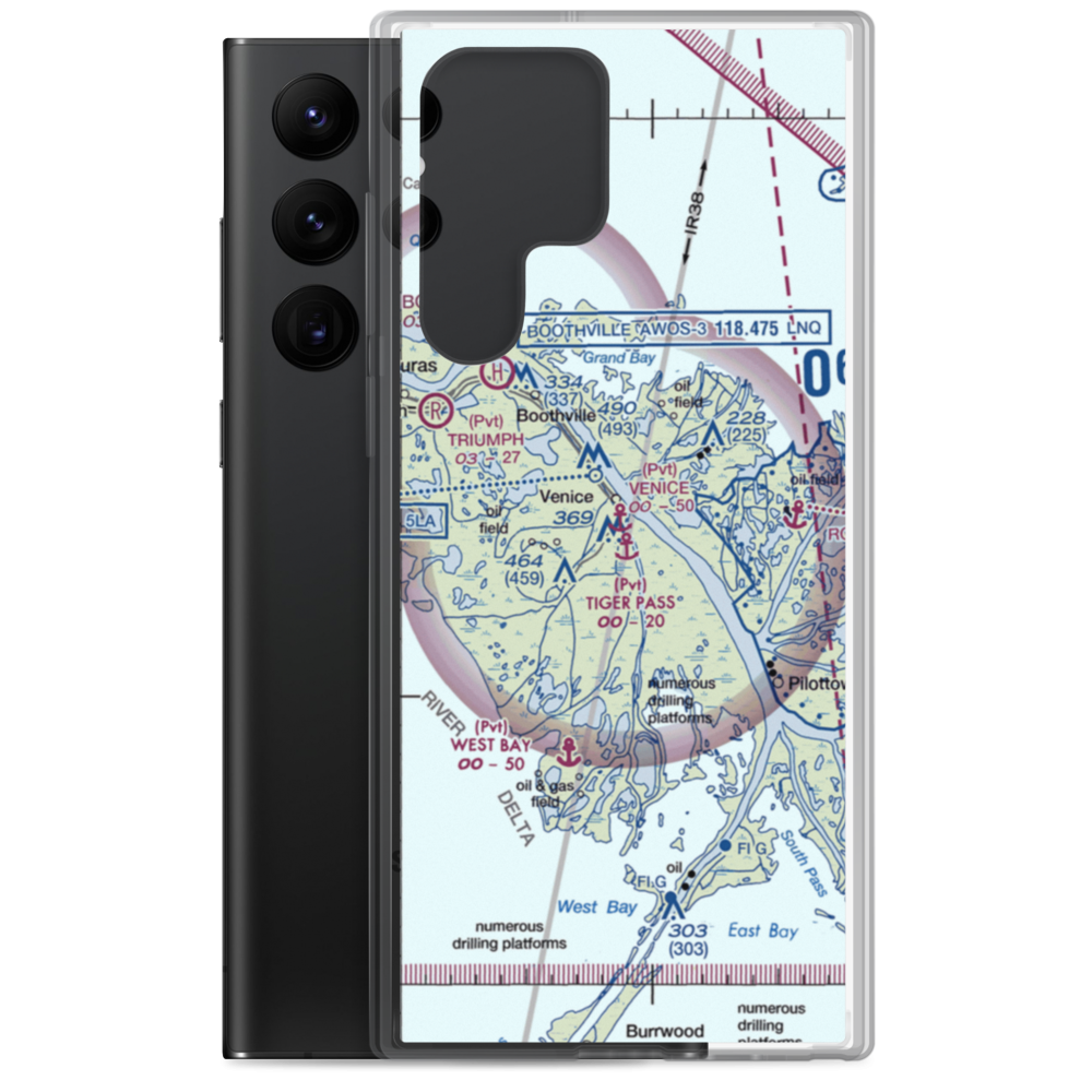 Tiger Pass Seaplane Base (11LA) VFR Sectional Samsung Case Samsung Galaxy S22 Ultra model shown
