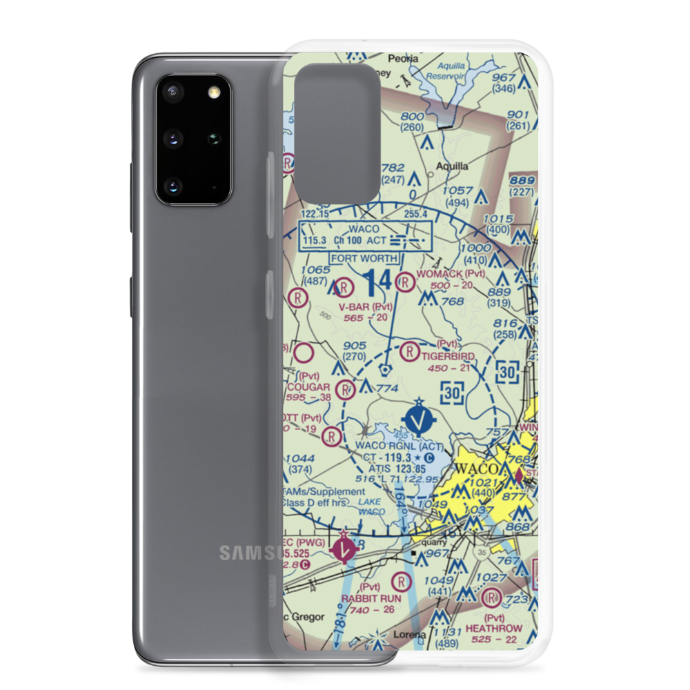 Tigerbird Field (2TS3) VFR Sectional Samsung Case Samsung Galaxy S20 Plus model shown