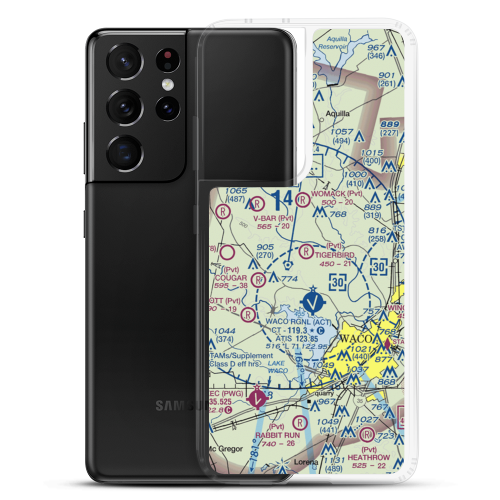 Tigerbird Field (2TS3) VFR Sectional Samsung Case Samsung Galaxy S21 Ultra model shown