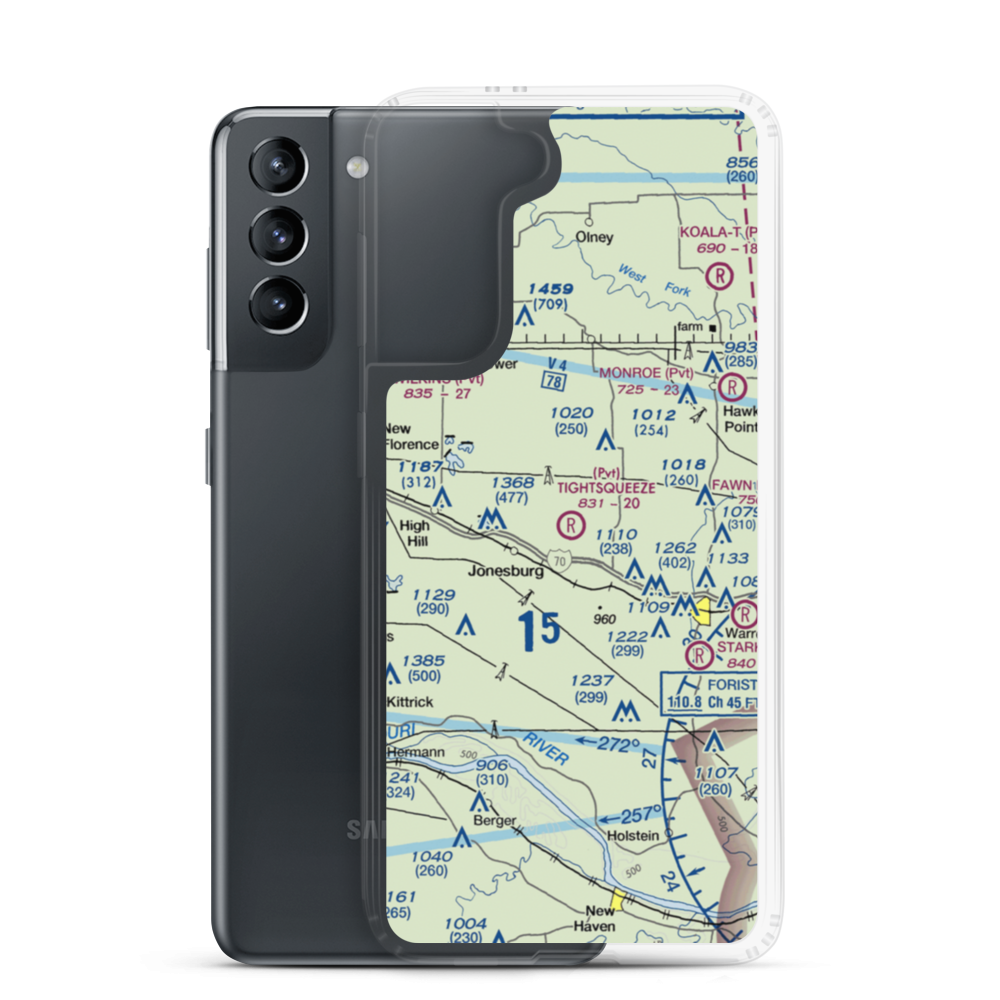 Tightsqueeze Field (55MO) VFR Sectional Samsung Case Samsung Galaxy S21 model shown