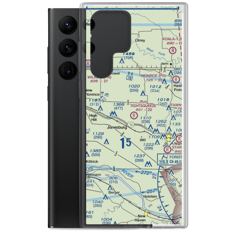 Tightsqueeze Field (55MO) VFR Sectional Samsung Case Samsung Galaxy S22 Ultra model shown