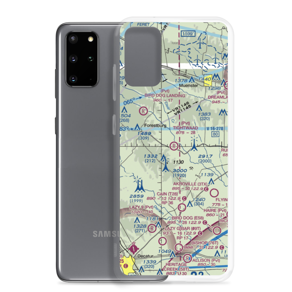Tightwaad Air Ranch Airport (XA16) VFR Sectional Samsung Case Samsung Galaxy S20 Plus model shown