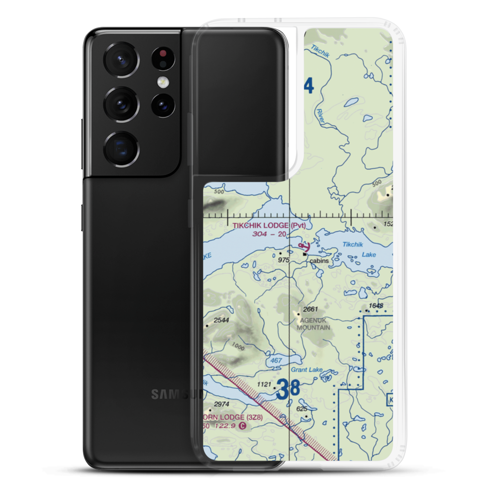 Tikchik Lodge Seaplane Base (AK56) VFR Sectional Samsung Case Samsung Galaxy S21 Ultra model shown