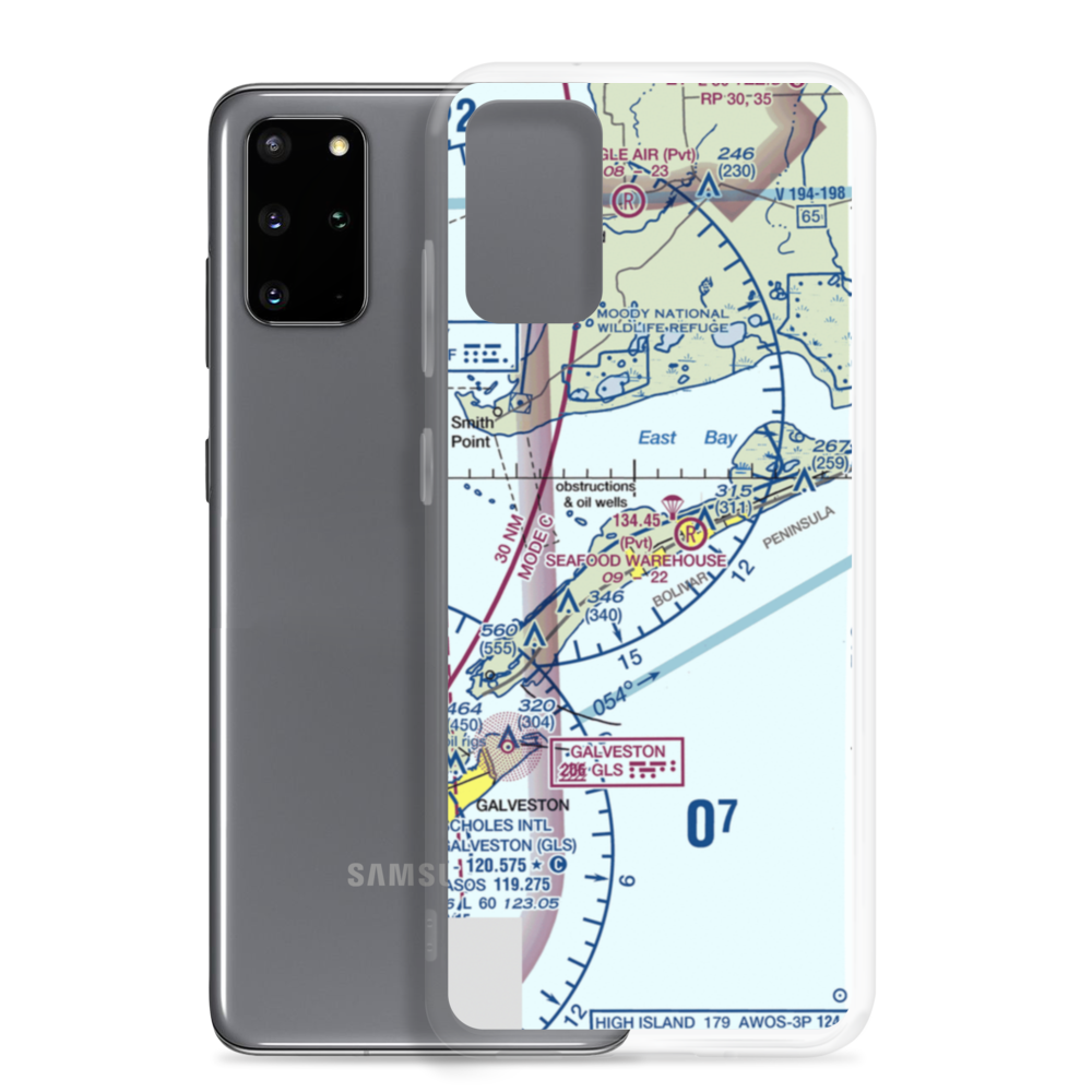 Tiki Island (US-0265) VFR Sectional Samsung Case Samsung Galaxy S20 Plus model shown