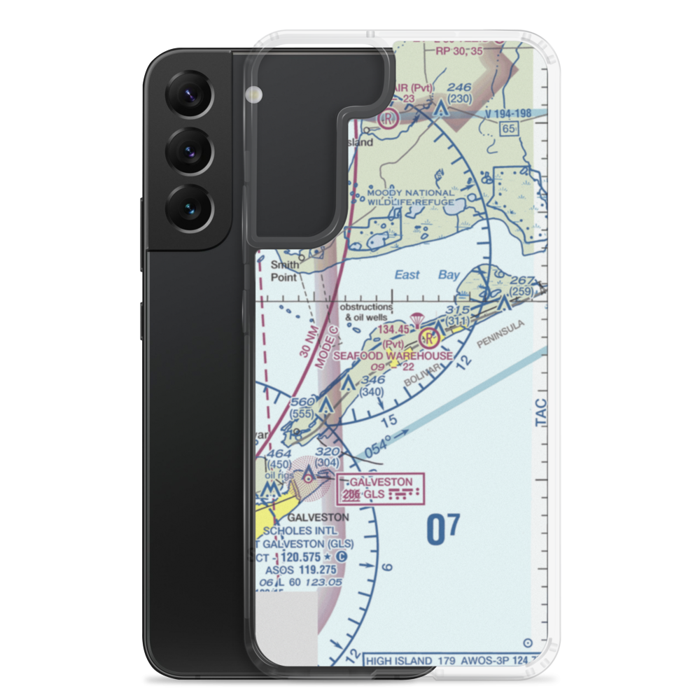 Tiki Island (US-0265) VFR Sectional Samsung Case Samsung Galaxy S22 Plus model shown