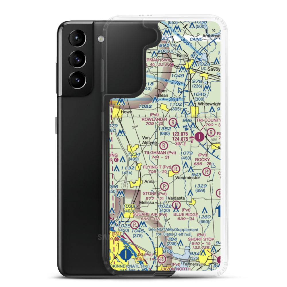 Tilghman Airport (97XS) VFR Sectional Samsung Case Samsung Galaxy S21 Plus model shown