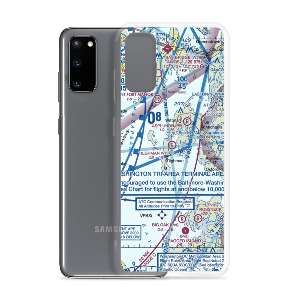 Tilghman Whipp Airport (7MD9) VFR Sectional Samsung Case Samsung Galaxy S20 model shown