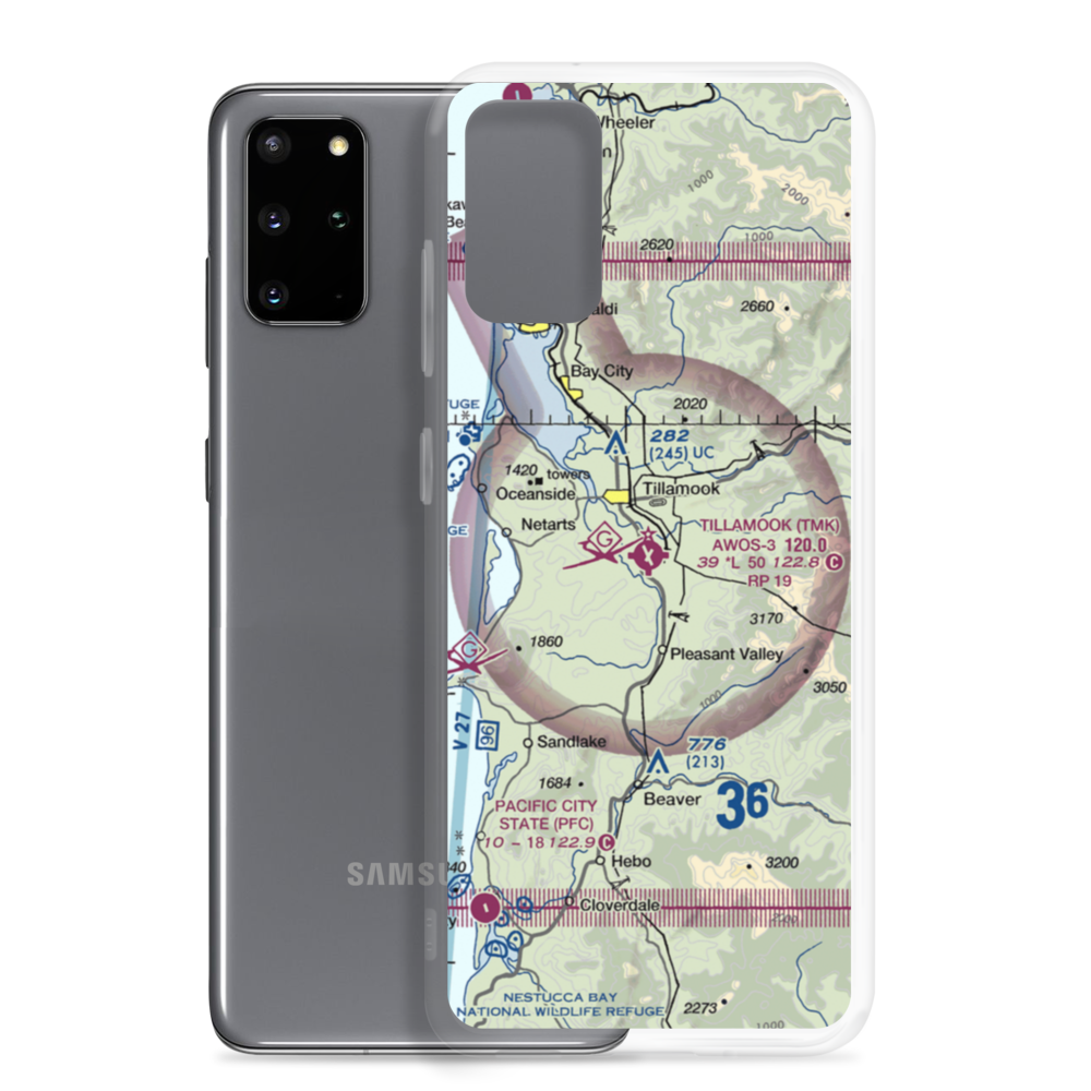 Tillamook Airport (TMK) VFR Sectional Samsung Case Samsung Galaxy S20 Plus model shown