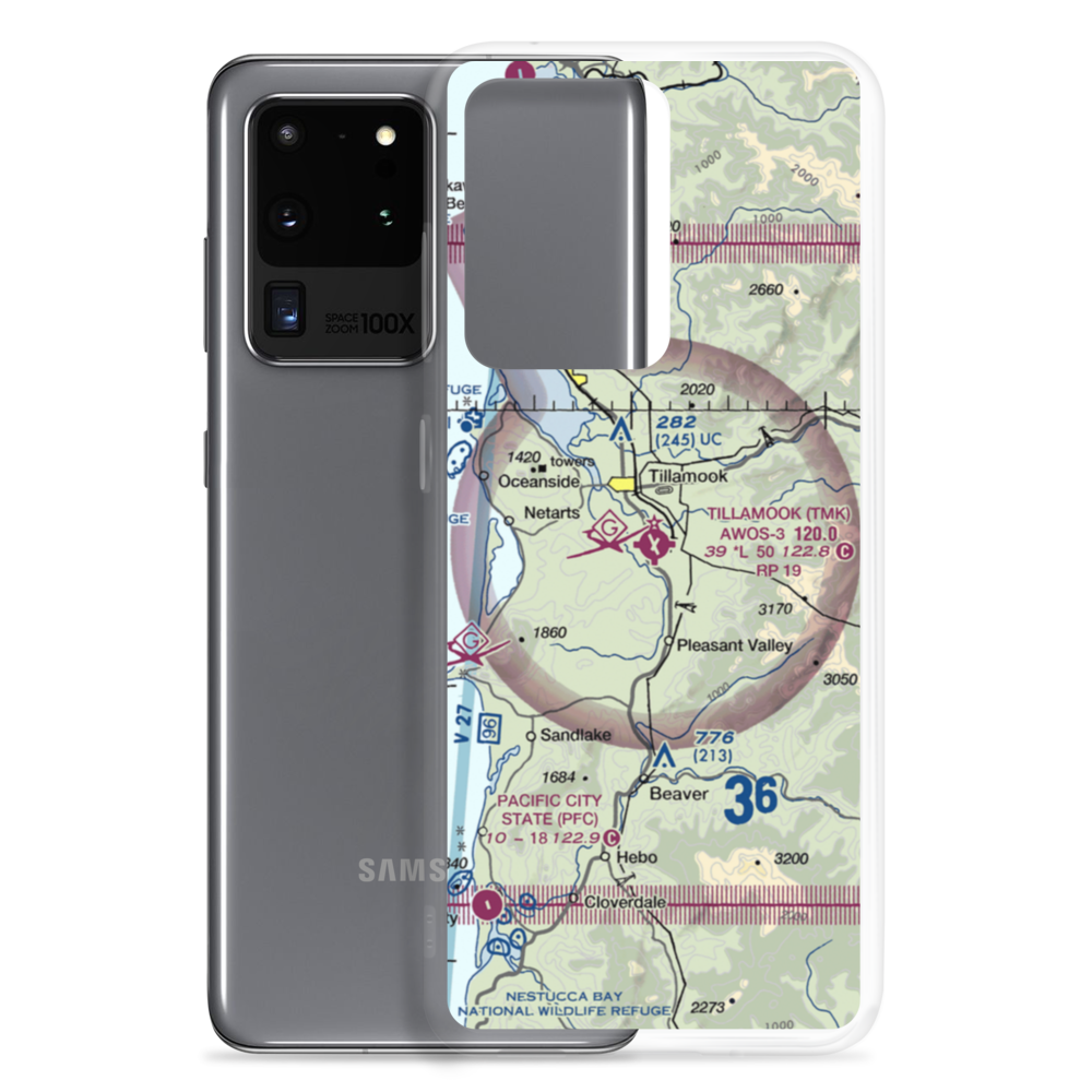 Tillamook Airport (TMK) VFR Sectional Samsung Case Samsung Galaxy S20 Ultra model shown
