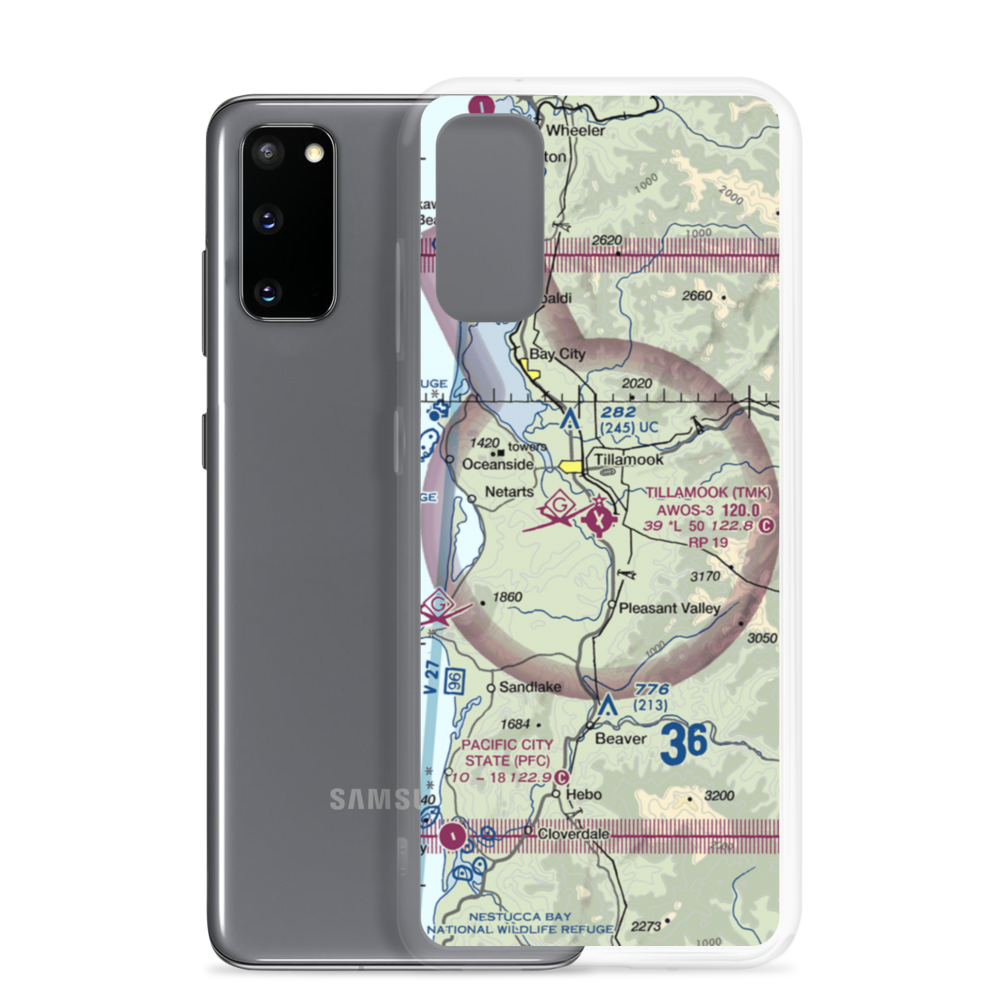 Tillamook Airport (TMK) VFR Sectional Samsung Case Samsung Galaxy S20 model shown