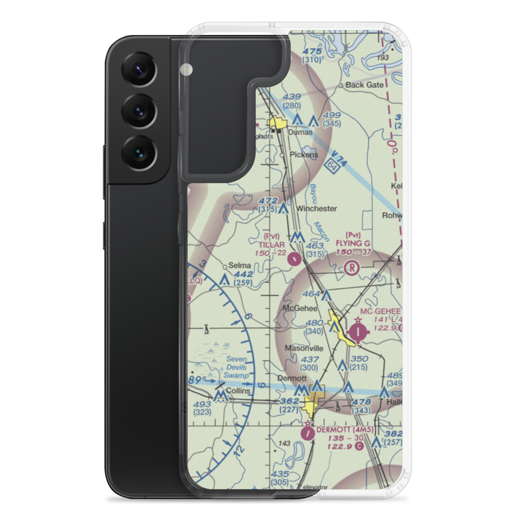 Tillar Airport (5AR1) VFR Sectional Samsung Case Samsung Galaxy S22 Plus model shown