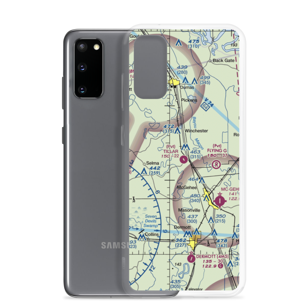 Tillar Airport (5AR1) VFR Sectional Samsung Case Samsung Galaxy S20 model shown