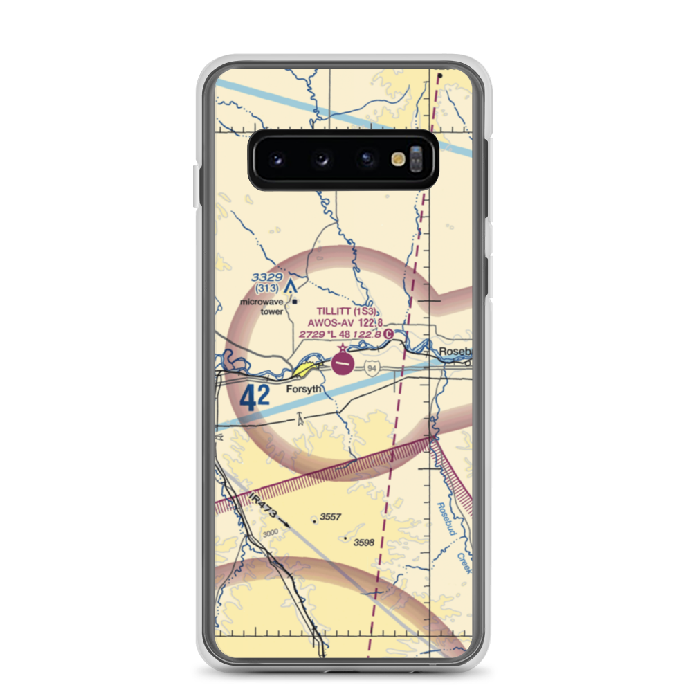 Tillitt Field (1S3) VFR Sectional Samsung Case Samsung Galaxy S10 model shown