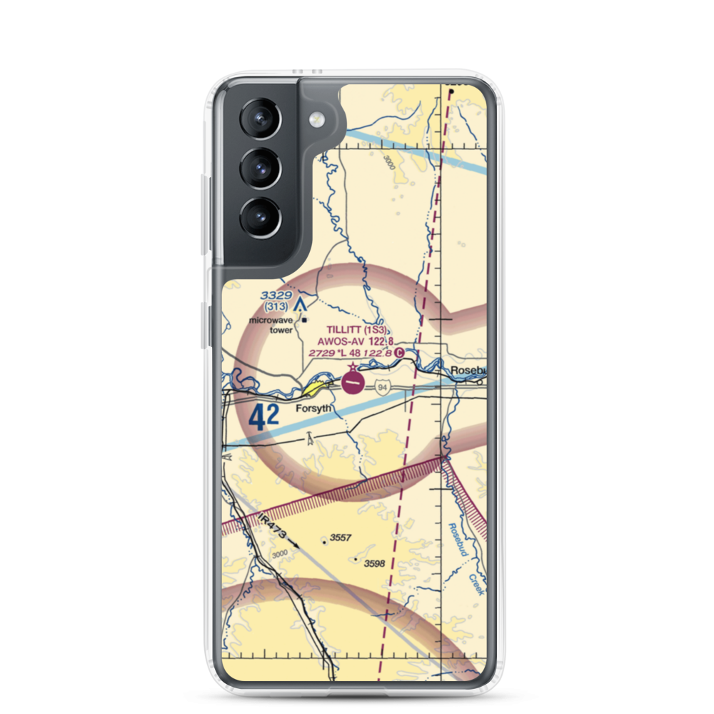 Tillitt Field (1S3) VFR Sectional Samsung Case Samsung Galaxy S21 model shown