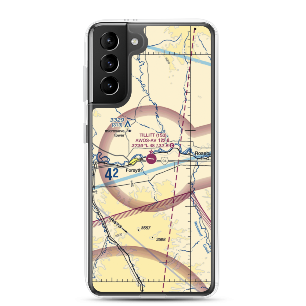 Tillitt Field (1S3) VFR Sectional Samsung Case Samsung Galaxy S21 Plus model shown
