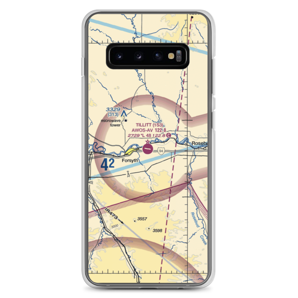 Tillitt Field (1S3) VFR Sectional Samsung Case Samsung Galaxy S10+ model shown