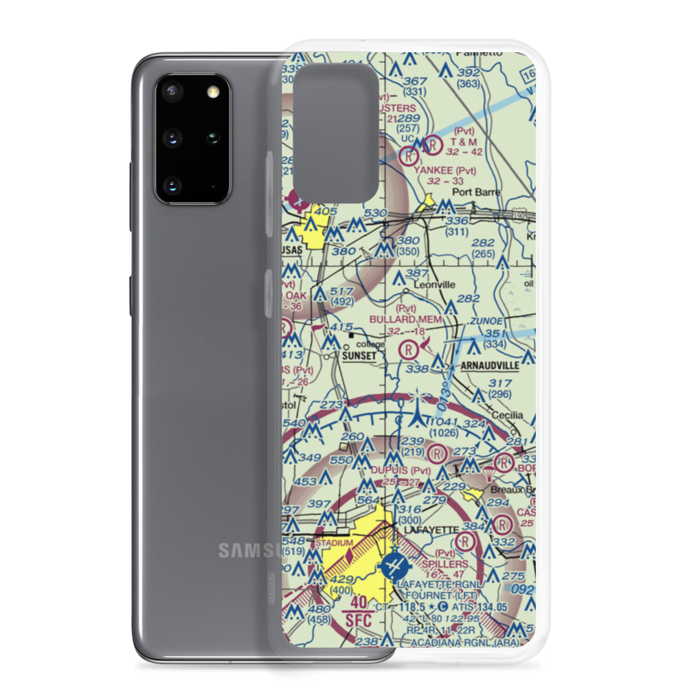 Tim Bullard Memorial Airport (LS91) VFR Sectional Samsung Case Samsung Galaxy S20 Plus model shown