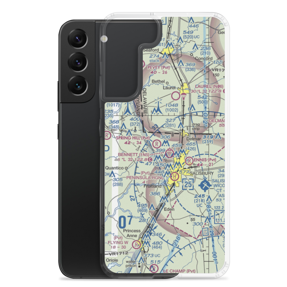 Tim's Airport (11MD) VFR Sectional Samsung Case Samsung Galaxy S22 Plus model shown