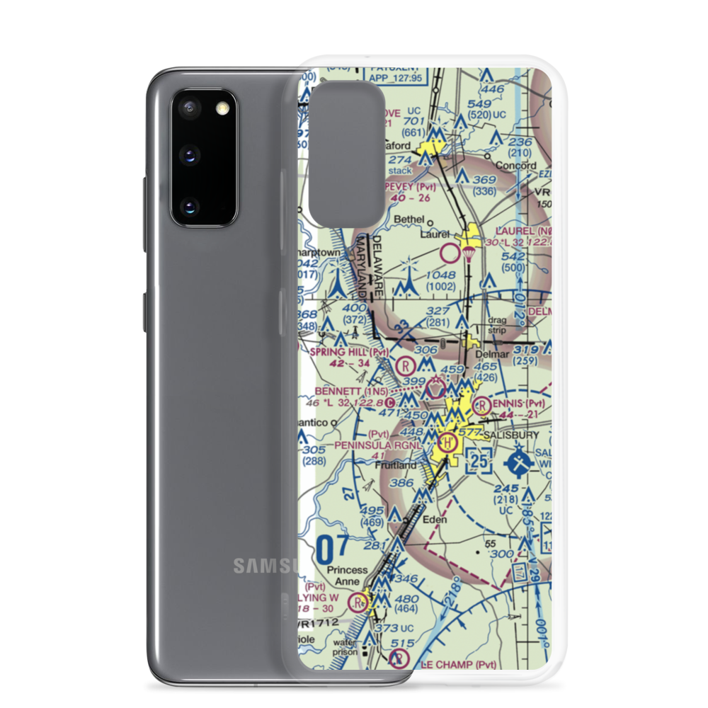 Tim's Airport (11MD) VFR Sectional Samsung Case Samsung Galaxy S20 model shown