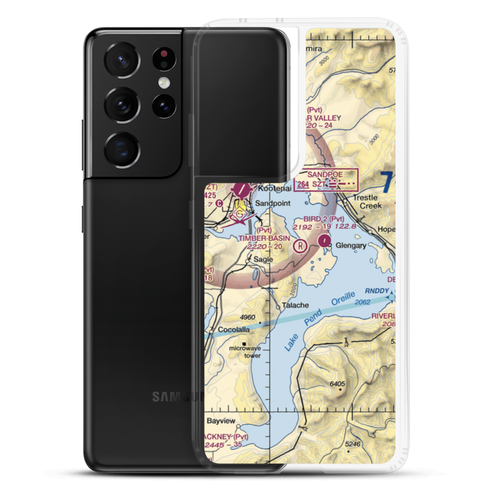 Timber Basin Airpark Inc Airport (ID24) VFR Sectional Samsung Case Samsung Galaxy S21 Ultra model shown