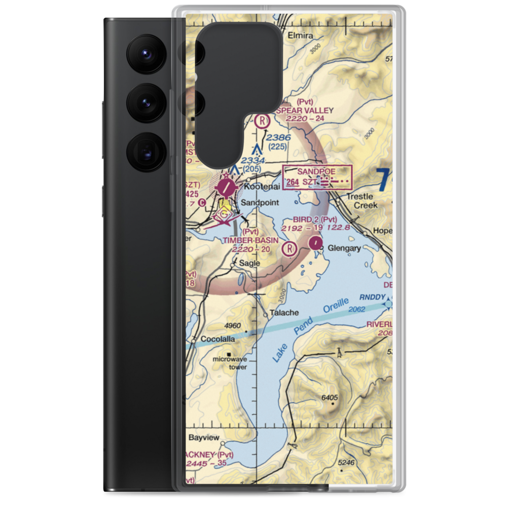Timber Basin Airpark Inc Airport (ID24) VFR Sectional Samsung Case Samsung Galaxy S22 Ultra model shown