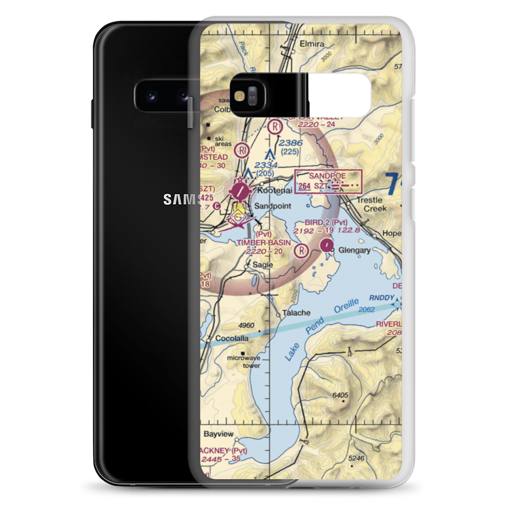 Timber Basin Airpark Inc Airport (ID24) VFR Sectional Samsung Case Samsung Galaxy S10+ model shown