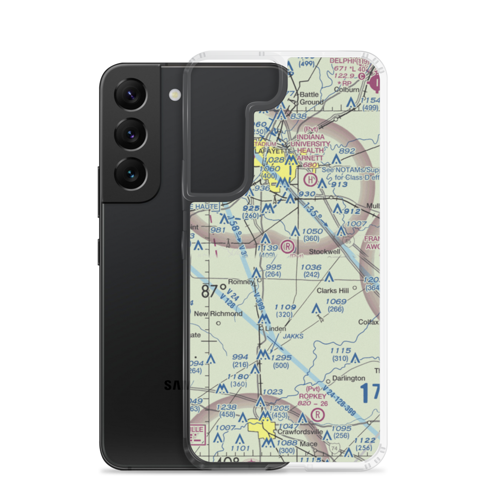 Timber House Airport (31IN) VFR Sectional Samsung Case Samsung Galaxy S22 model shown